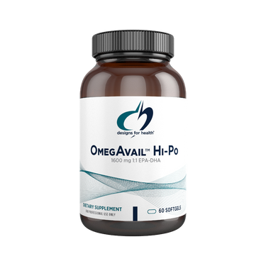 OmegAvail Hi-Po - Designs for Health - High-concentration EPA and DHA Omega 3 Fatty Acids - Fish Oil